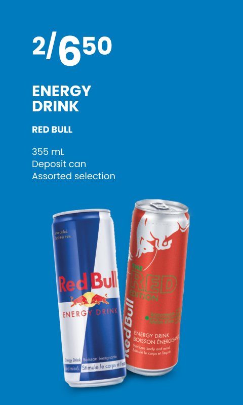Energy drink red bull deposit can