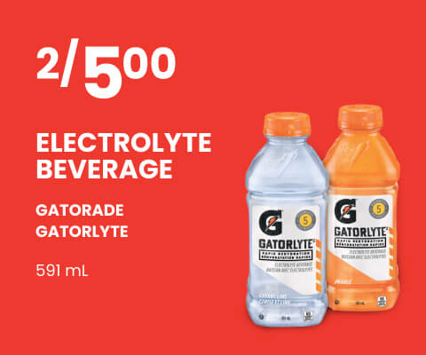 Electrolyte beverage gatorade gatorlyte