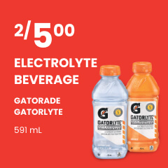 Electrolyte beverage gatorade gatorlyte