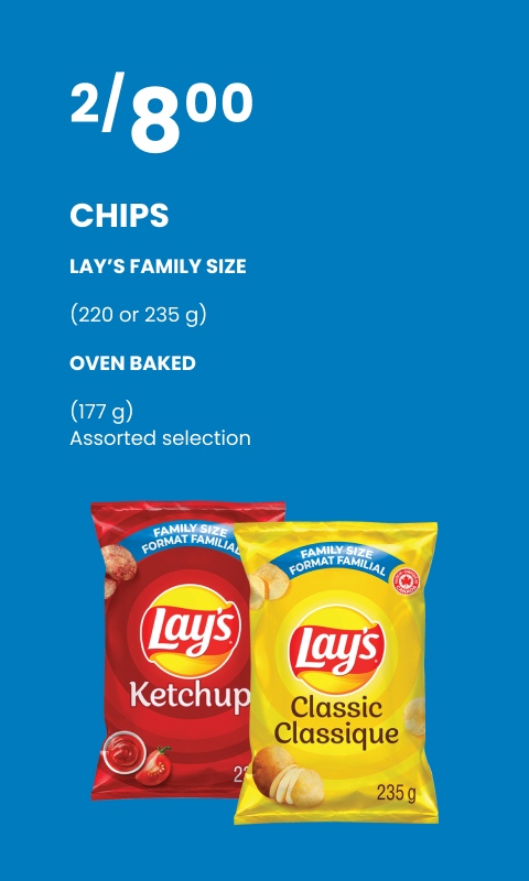 Chips lays family size