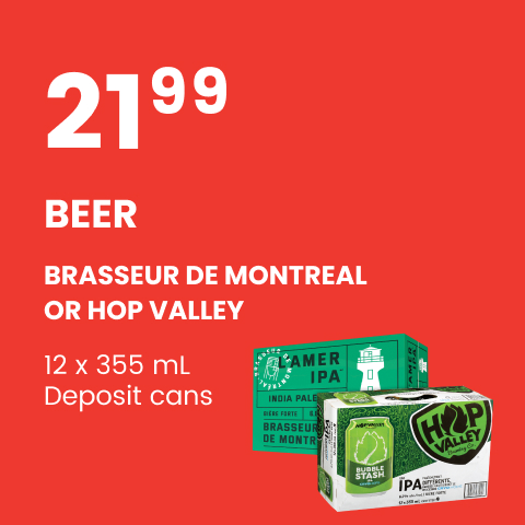 beer brasseur de montreal or hop valley