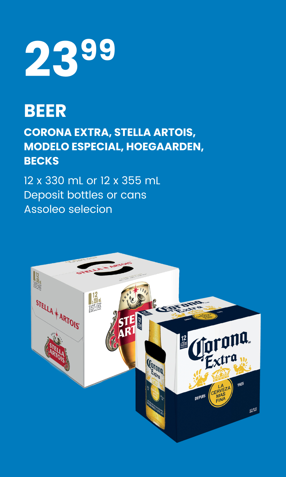 beer corona extra stella artois modelo especial hoegaarden becks