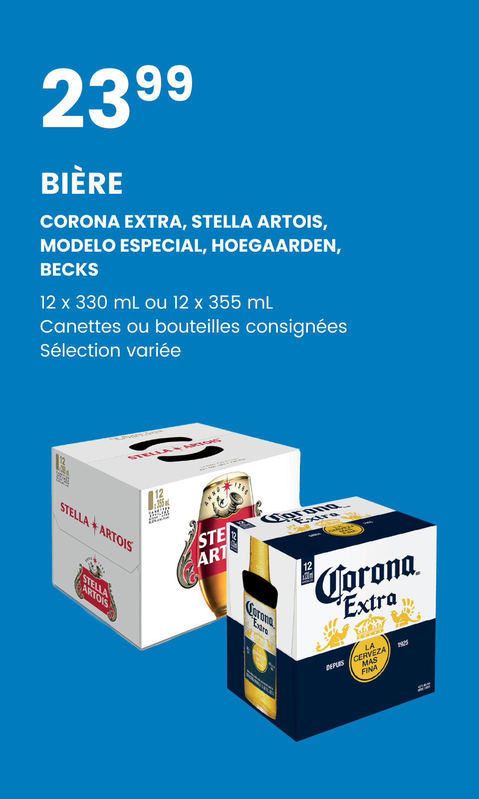 bière corona extra stella artois modelo especial hoegaarden becks