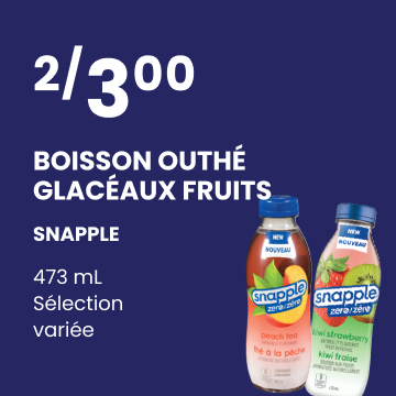 Snapple Boisson Outhe Glaceaux Fruits