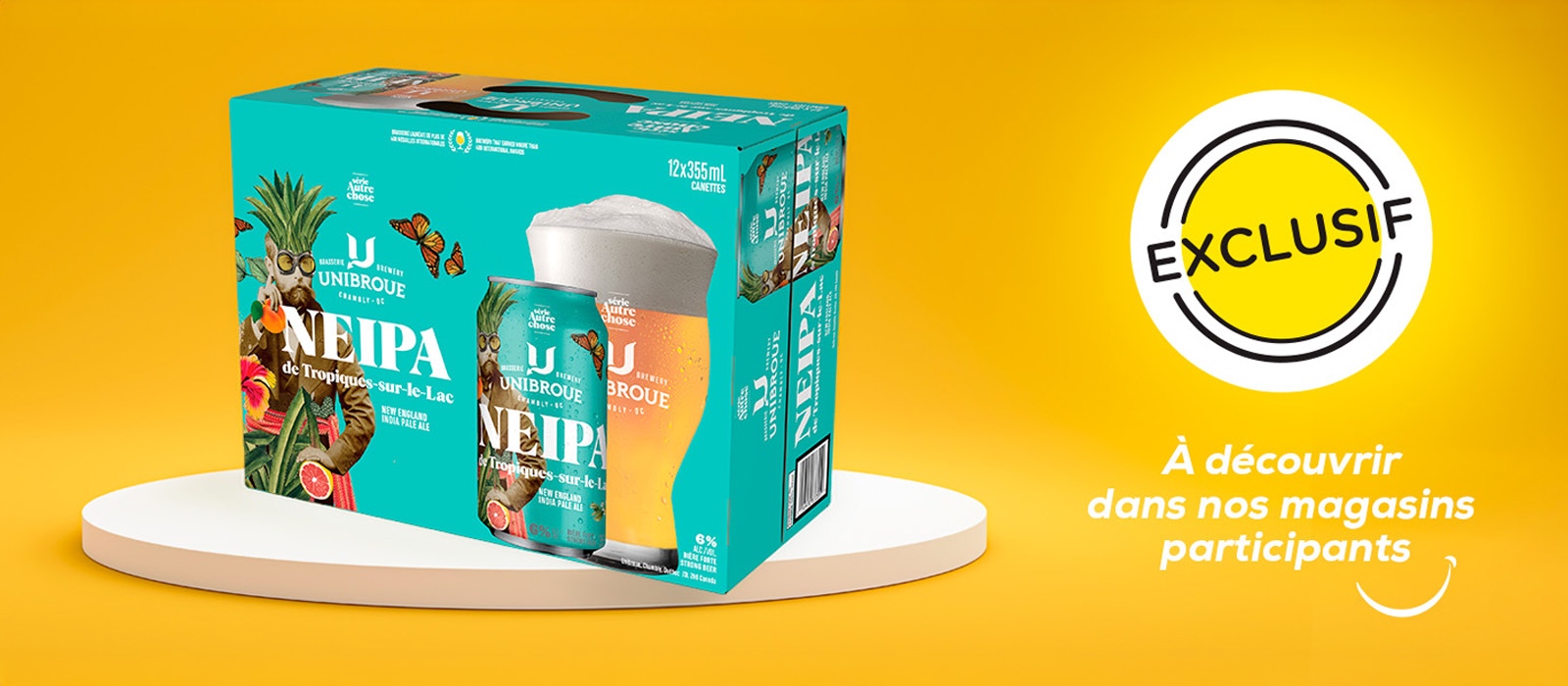 Exclusif NEIPA de Tropiques-sur-le-Lac 12-pack promotion.