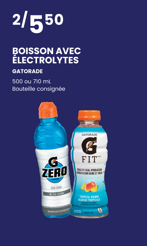 BOISSON AVEC ÉLECTROLYTES