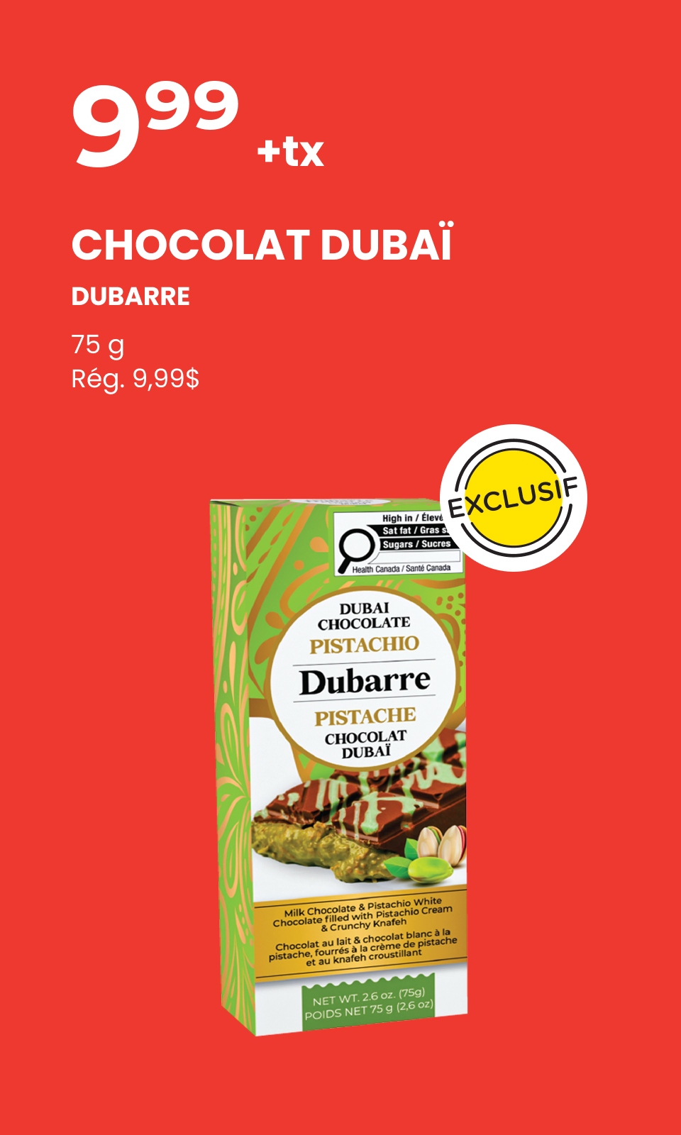 Chocolat Dubai Dubarre