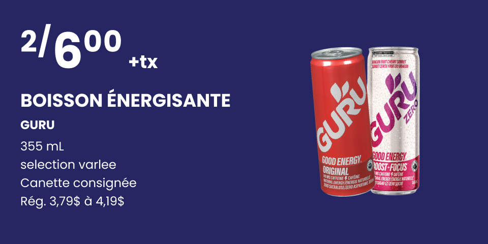 Boisson Energisante Guru